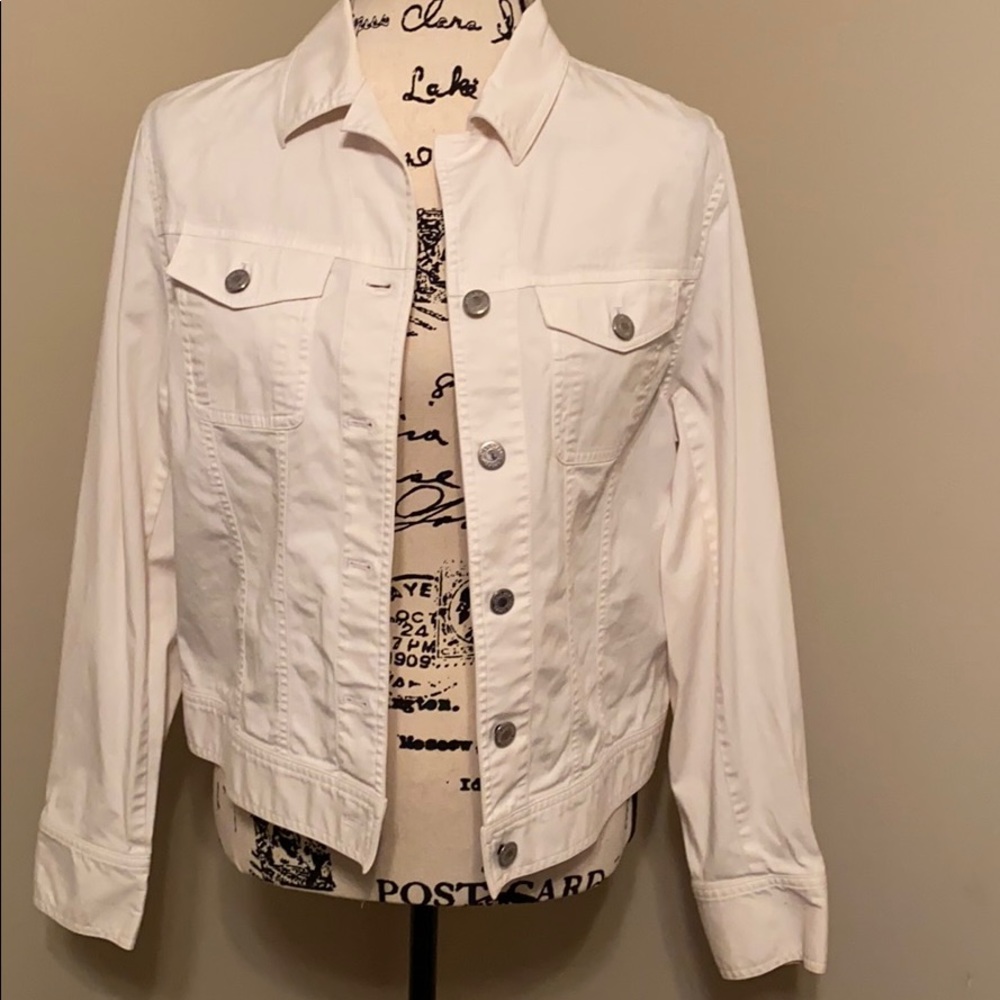 White jean jacket
